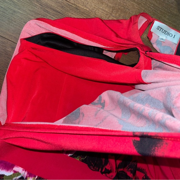 Studio I Blouson Dress Tropical Floral Print 12 - Picture 13 of 16